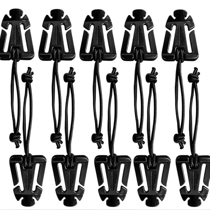 

[MINBOOT] web dominator backpack string summarize webbing buckle With elastic cord webbing fixed Made of hard plastic (Set of 10 black)