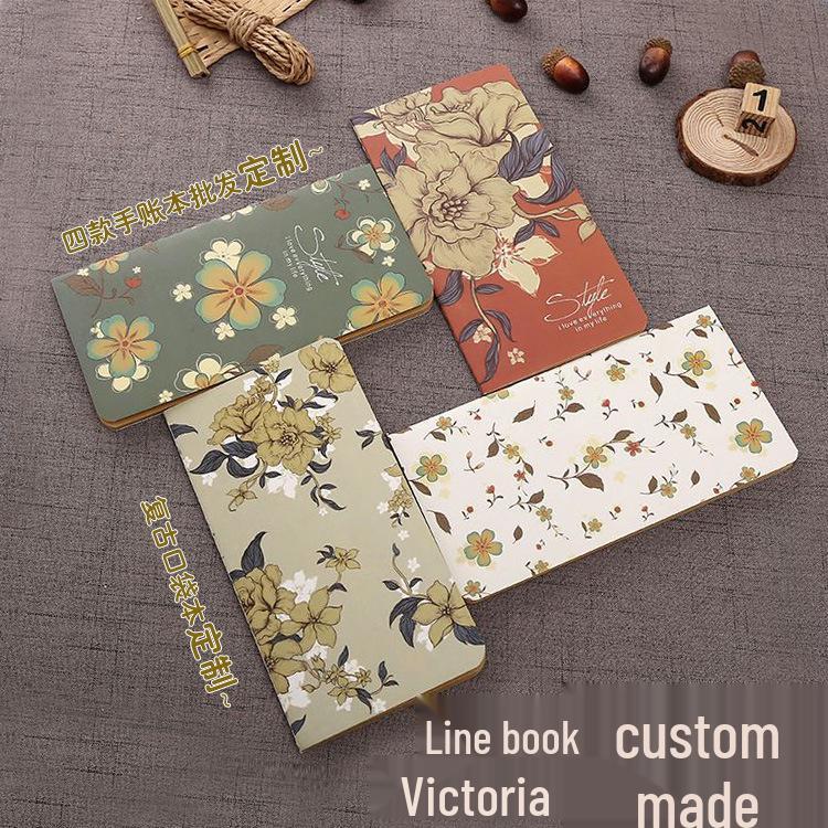 Custom Retro Stitched Kraft Paper Notebook - Portable Student Diary