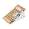 Men'S 5 Colors Korean Tri-Fold Coin Purse Canvas Wallet Solid Color Fashion Slim Multifunctional Classic Portable Card Holder