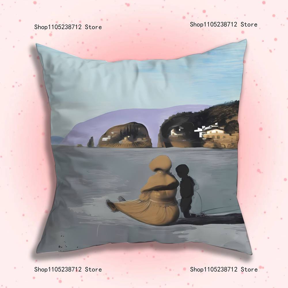 S-Salvador Dali The Persistence Of Memory Clocks Pillow Case Plush Fabric Soft Pillowcase Sided Print Sofa Cushion Cover Throw