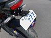 Rise Twill Dry Carbon Fiber Number Plate Frame, Medium, for 50cc-125cc Mopeds, Mountain-Shaped License Plate Holder