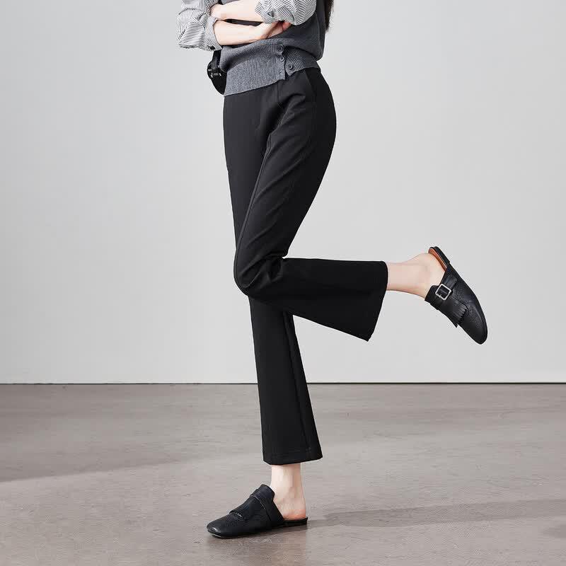 SOFSIL Women's High-Waist Micro-Flared Cropped Pants