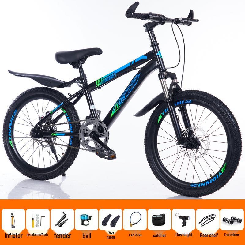 Children's Mountain Bike: Variable Speed, Disc Brake, Ages 6-12, Suitable for Boys, Girls, and Teens