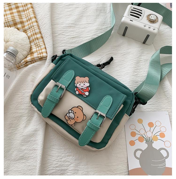 Nylon Fashion Female Crossbody Bag With Zipper Pockets For Daily Casual Use