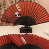 Bamboo Chinese Folding Fan Red Folding Fans Women Dance Fan Wooden Shank Tassel Elegant Art Crafts Wedding Gift Home Decorations