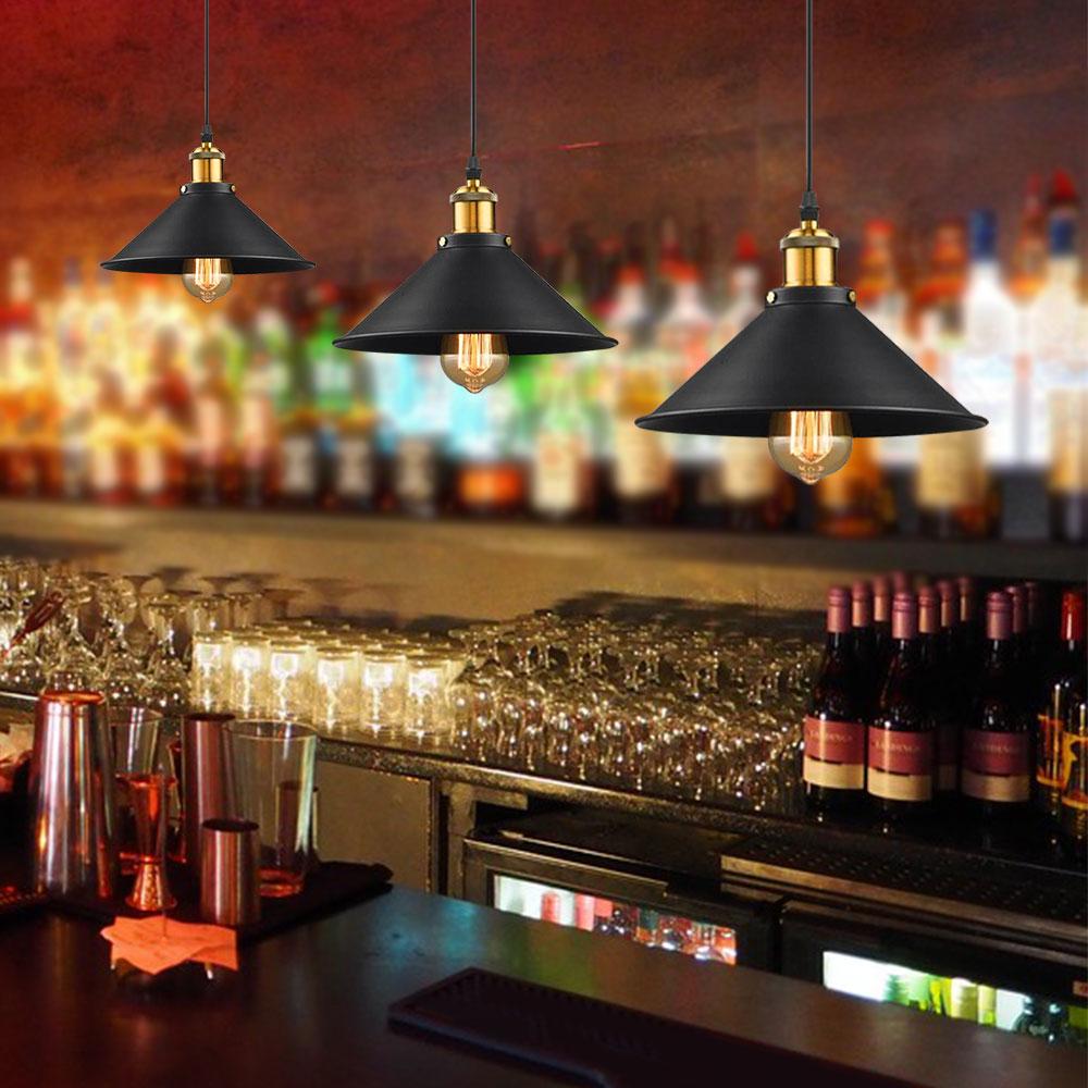 Vintage Pendant Light Decoration Vintage Industrial Retro Pendant Lamp E27 Lampshade for Kitchen Dining Bedroom Home Light