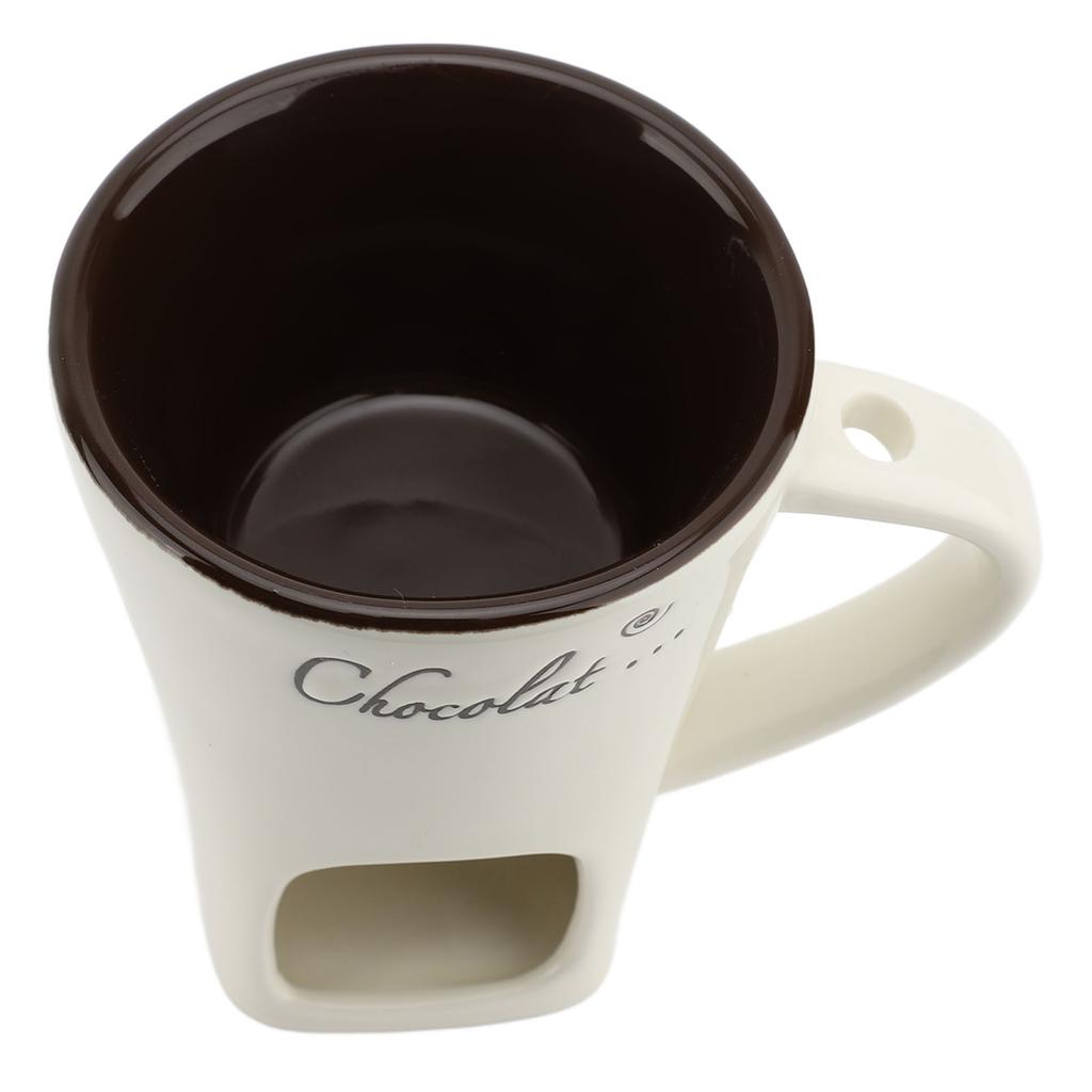 Keramický hrnek na čokoládové fondue, ohřívač másla, nádoba na rozpouštění čokolády s vidličkou pro kuchyň