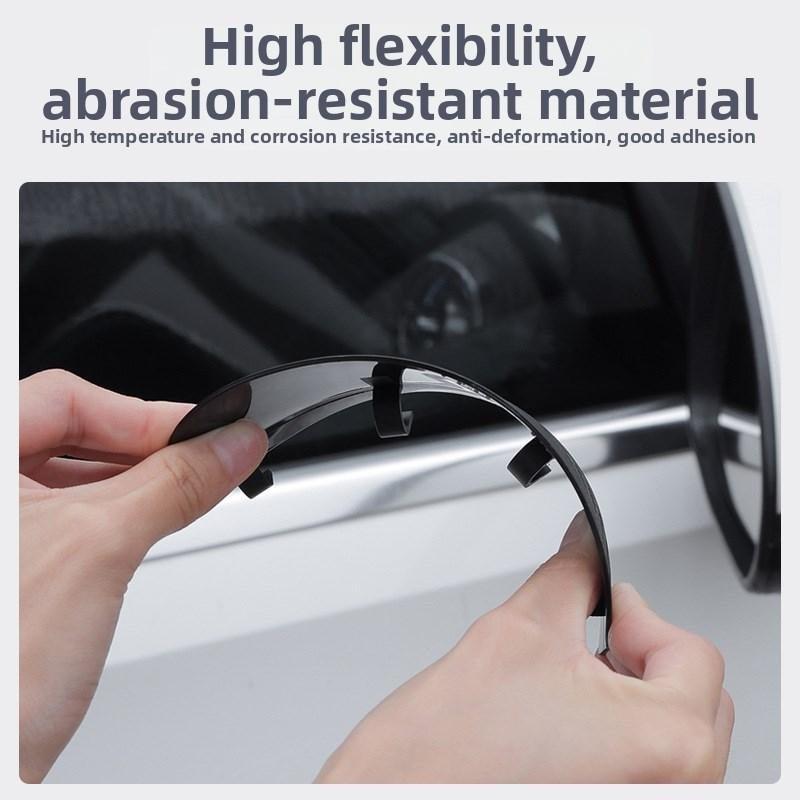 Universal Car Mirror Rain Eyebrow PVC Carbon Fiber