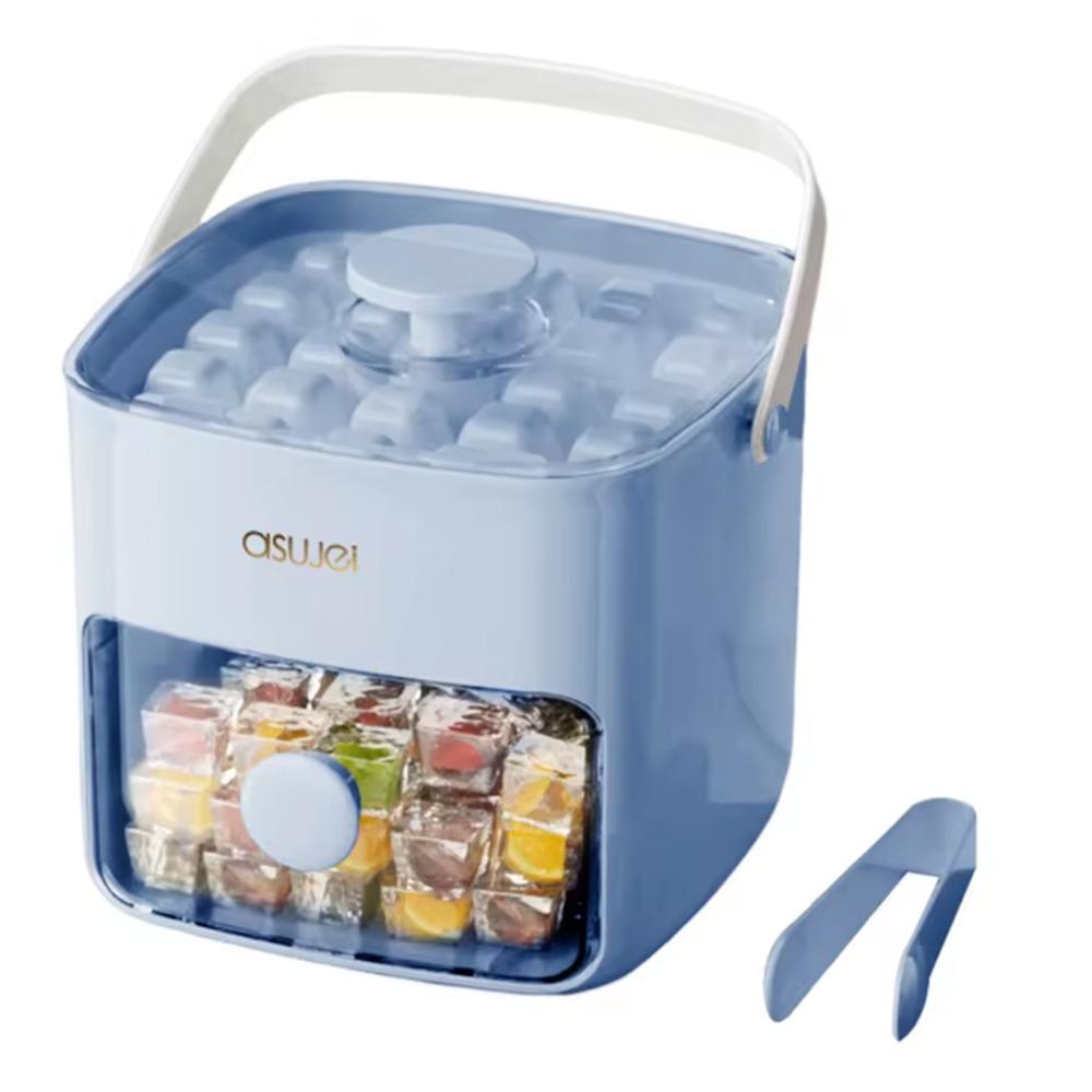 Portable Press Ice Cubes Box 48 Grids DIY Ice Balls Maker Sturdy with Storage Box Ice Ball Storage Box Chilling Drinks
