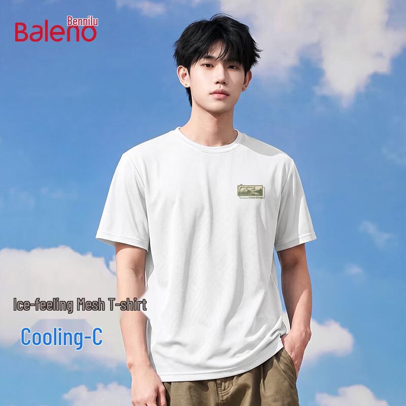 Baleno Men s 2026 Summer Ice Silk Breathable Mesh T-Shirt XL