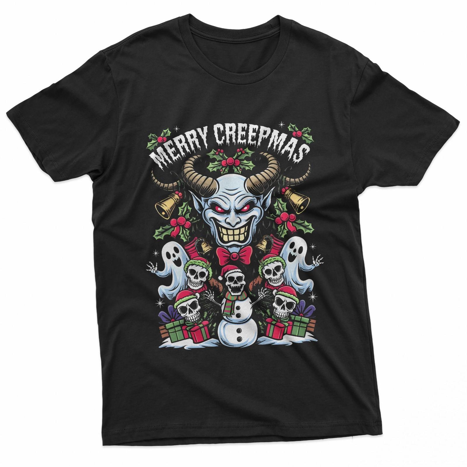 

Funny Merry Creepmas Christmas Xmas Scary Horror Gothic T-Shirt 5XL різнокольоровий