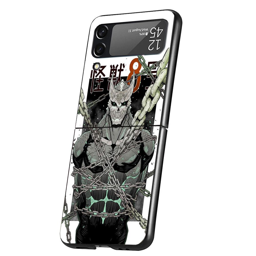 Kaiju No. 8 Anime Cover Phone Case For Samsung Galaxy Z Flip 7 6 5 4 3 5G Flip7 Flip6 Flip5 Flip4 Flip3 Black Fundas Shell Galax