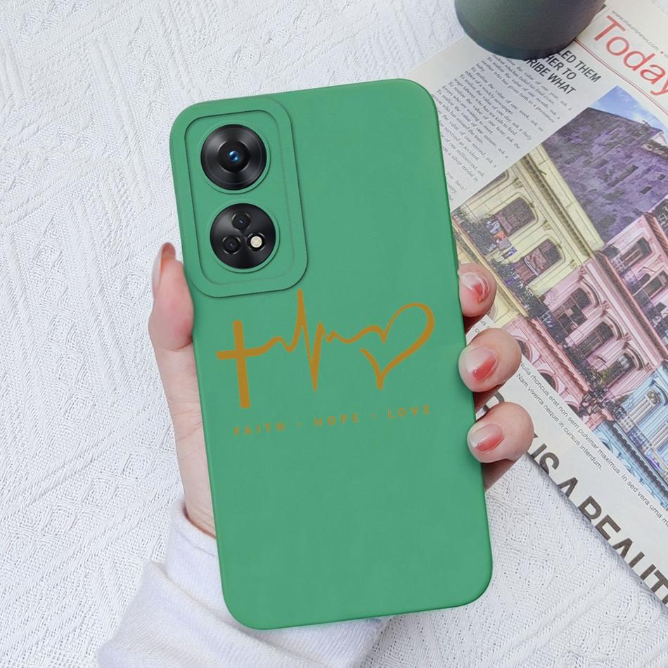 Per Custodia Telefono Oppo Reno 8T 8Z Cuore Amore Protezione Fotocamera Morbido Silicone Liquido Copertura Posteriore Per OPPO Reno8T 4G 5G 8 Lite Guscio