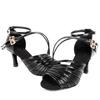 Mode Damen Latin Tango Salsa Tanzschuhe High Heels Indoor helles Leder offene Zehen Tanzschuhe mit Absätzen 7,5 cm
