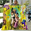 1pc Tangled Printing Blanket for All Season, Unisex Cartoon Blanket, Office Blanket, Lunch Rest Blanket, Camping