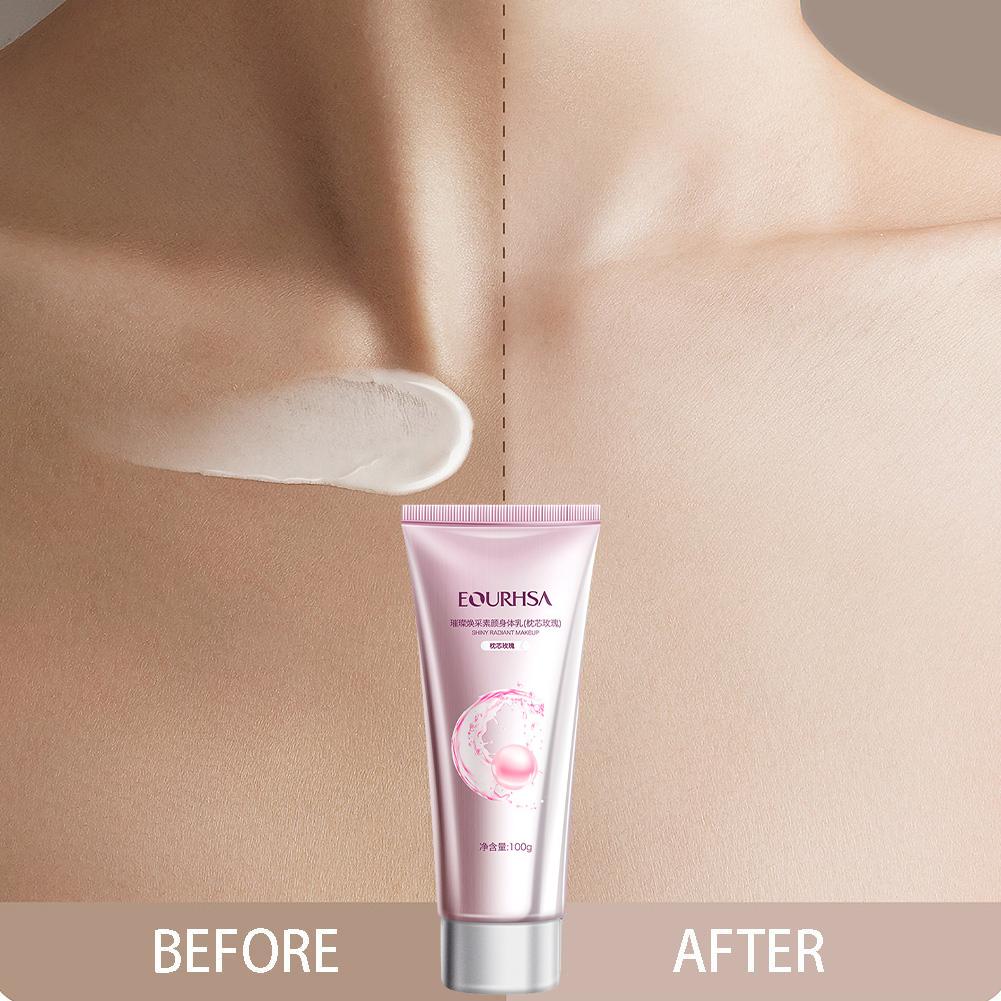 קרם הבהרת גוף מיידי משפר עור עמום, מבהיר, קונסילר, לחותי, לעור כהה, לבן S8S7