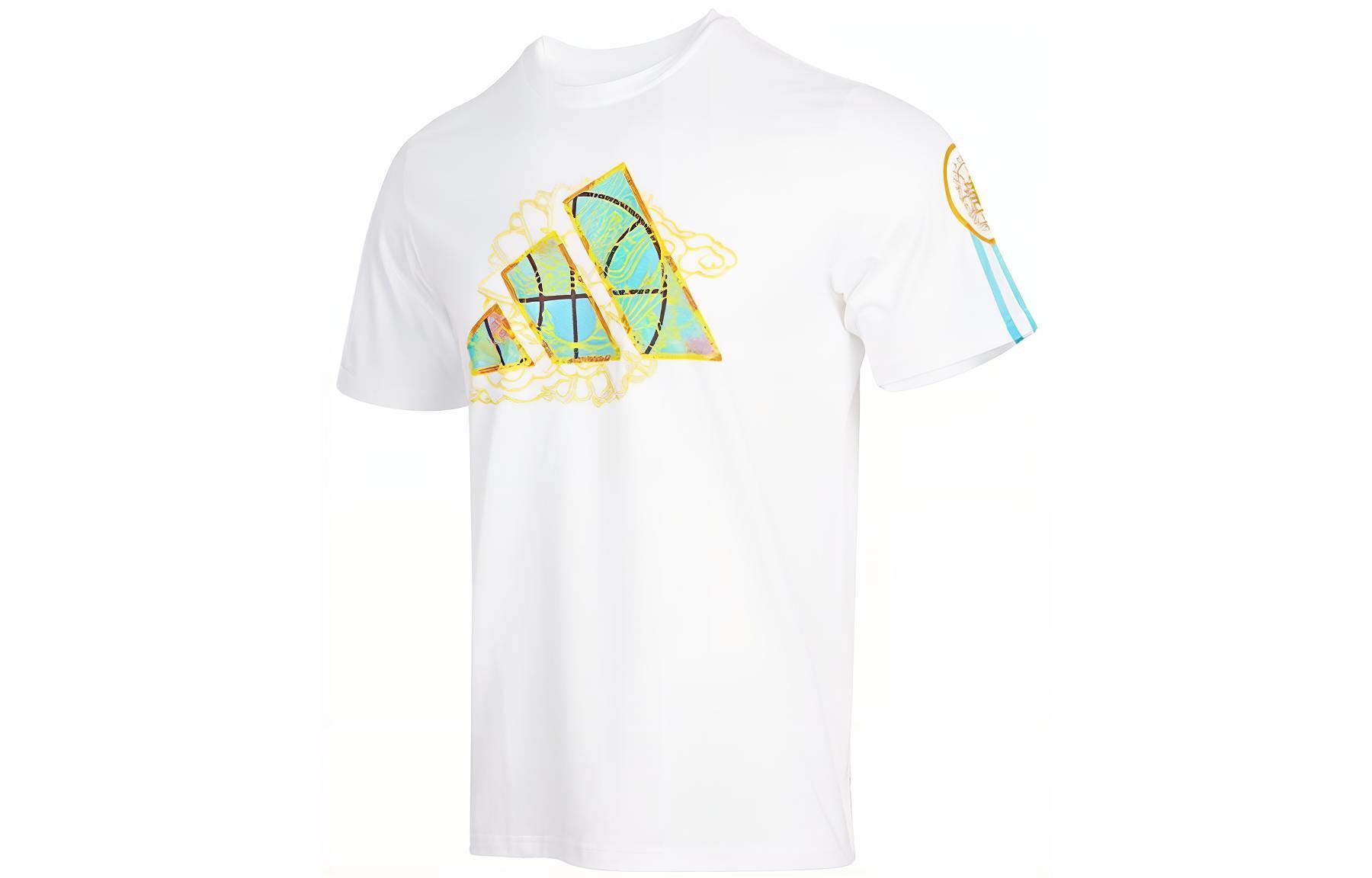 Adidas T Shirts Men s White Crew Neck Moderate Straight Fit IC8105 XXL