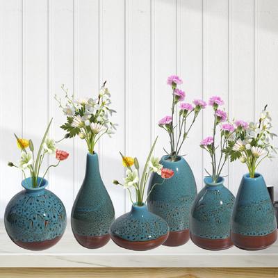 6 Pieces Ceramic Vase Set Dried Flower Container Decorative Vases Home Decor Pottery for Grass