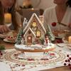 Indoor Holiday Display Pieces Acrylic Christmas Table Decor, Gingerbread House Tree Ornaments, Ornaments for Desk Waterproof Desktop Decorations