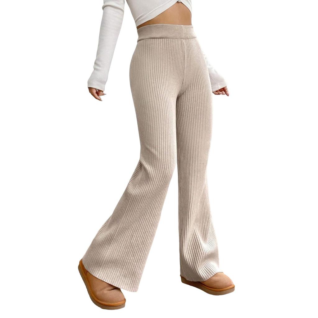 Women's Casual Fashion Solid Color Elastic Waist Drawstring Workwear Wide Leg Pants With Pockets