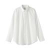 Washed Oxford Size S Men's Button-Down Long-Sleeve Shirt, White, (AC4AAA6S)