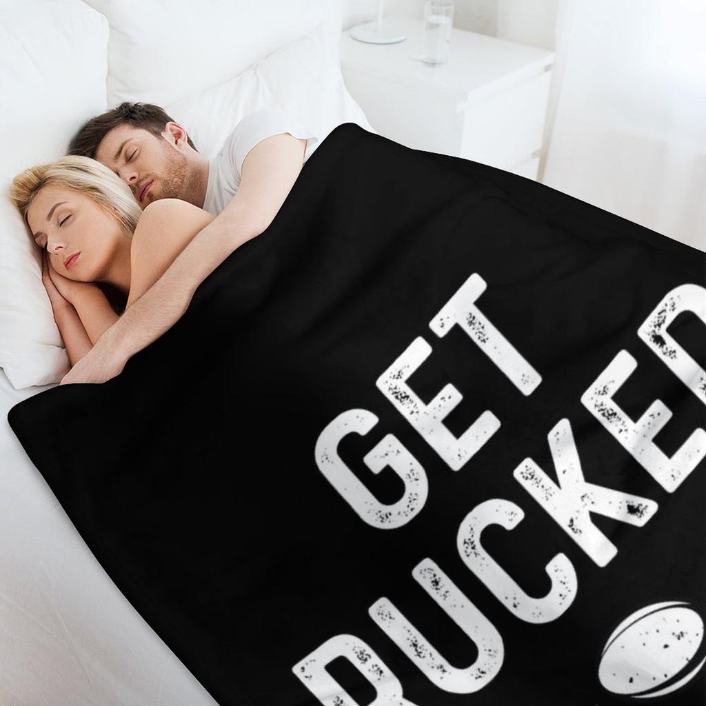 Get Rucked Rugby Throw Blanket warm for winter Bed linens warm winter Decorative Sofas Blankets