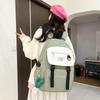 Three-Piece Backpack Set Color Contrast Large Capacity Student Schoolbag Women Backpack with Pen Bag