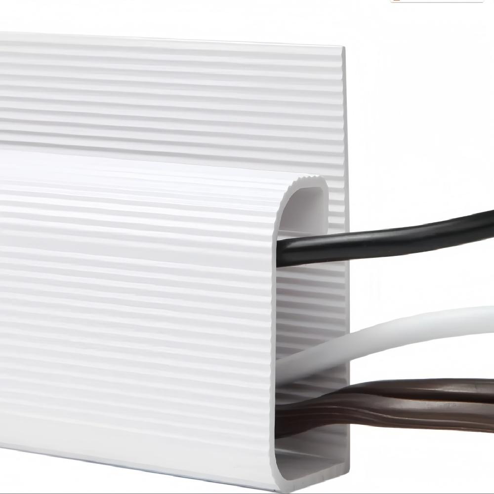 1pc PVC Channel Under Desk Cable Management Tray Organizer Power Cord Wire Hider Strip Protecter No Drilling Cable Raceway