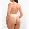 European & American Plus Size Seamless Thong Bodysuit - Hip-lifting Camisole with Abdomen-Slimming & Backless Design
