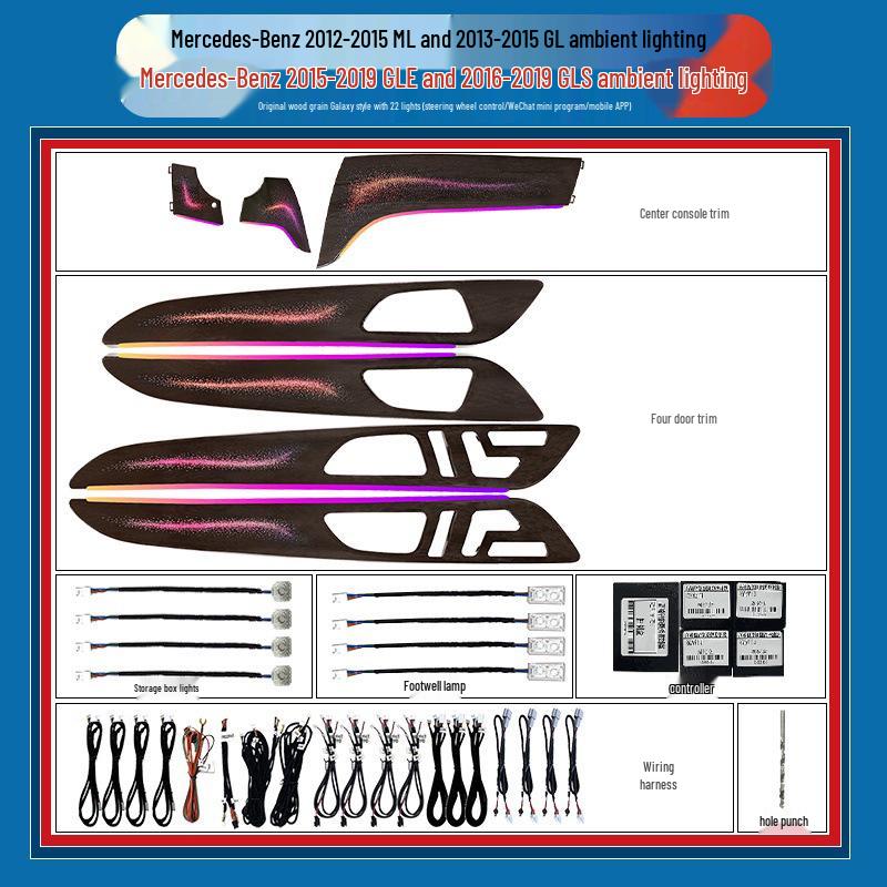Ambient Lighting Kit for Mercedes-Benz GLA/CLA/GLE/GLS/ML/GLK/GL Air Vents