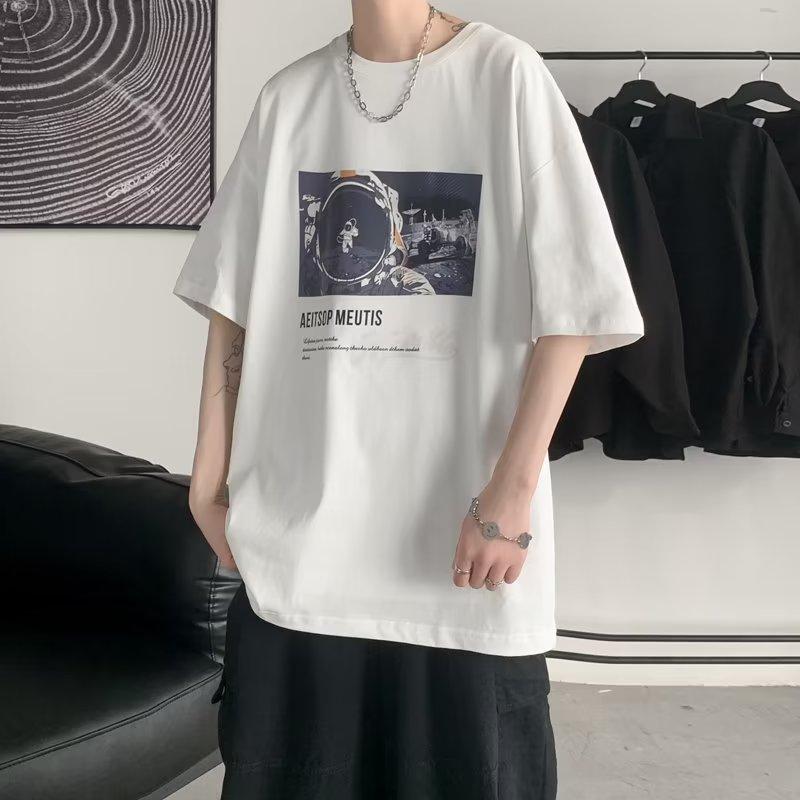 

M-8XL Мужская футболка с коротким рукавом плюс размер Футболка с буквенным графическим принтом Мужская модная футболка в стиле ретро с круглым вырезом Модные футболки в стиле ретро для