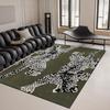 American Retro Style Rugs for Bedroom Leopard Pattern Living Room Decoration Carpet Washable Lounge Soft Floor Mat Anti-slip Rug