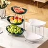 Modern Milky White 3-Tier Fruit & Snack Display Plate