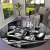 1PC Boxing Money Non-Slip Floor Round Carpet, Office, Family, Bedroom, Large Area Rug Indoor Rugs,  Durable PolyesterH0330