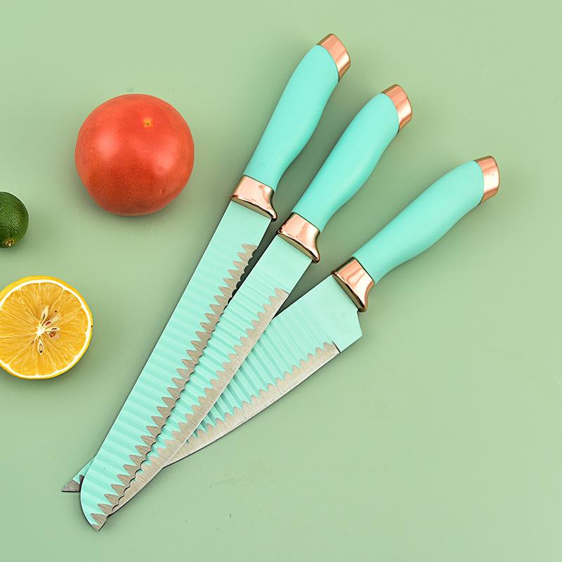 5Pcs Knife Sets Kitchen Knives Set Chef Knives Kitchen Fruit Slicing Knife Bread Knife Cutter