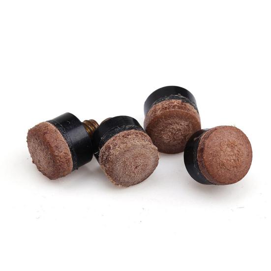 10pcs Replacement Pool Snooker Billiards 10mm Screw-on Table Cue Stick Tips