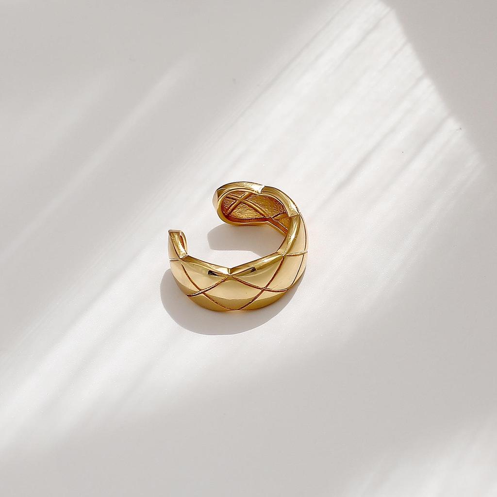 HYACINTH Korean Metal Scratch Index Finger Ring - Cold Style Fashion Temperament