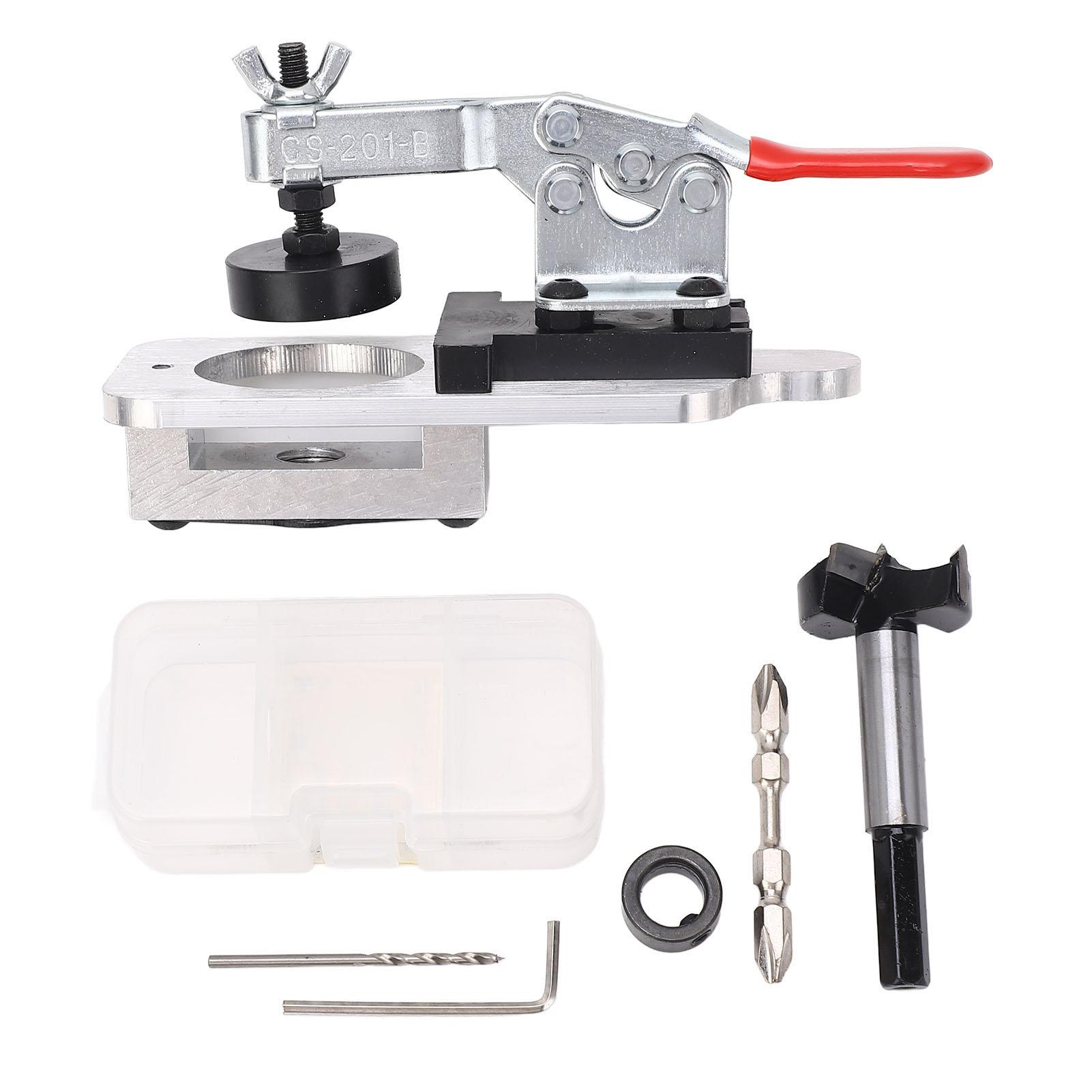 

Concealed Door Hinge Jig 35mm Cabinet Hinge Drilling Guide Locator With Hole Opener