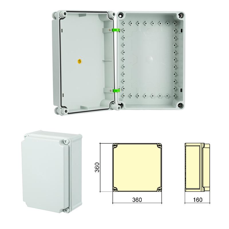 Outdoor Waterproof ABS Power Supply & Monitoring Socket Box with Wiring Terminal & Button