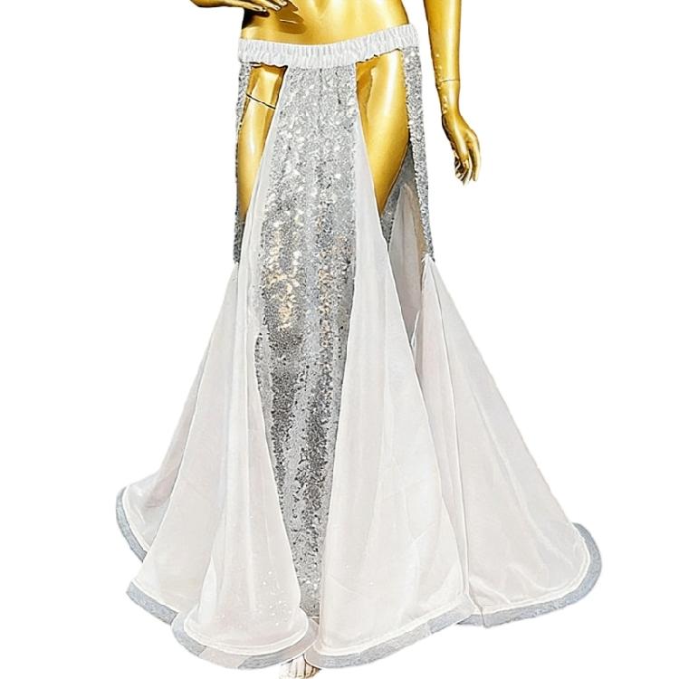 Practical Polyester Blend Belly Dance Skirt With Sparkling Sequins Appropriate Decoration Hip Scarf For Multiple Uses