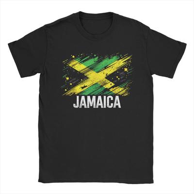 Jamaica Vintage Jamaican Flag T Shirt Summer  Y2K Casual T Shirts Cotton Hippie Tee Shirt For Unisex Design Top Tees