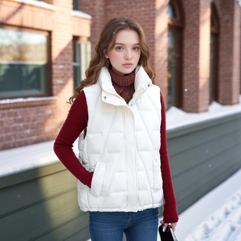 Cotton jacket autumn and winter women's short coat new fashion high sense warm stand-up collar vest
