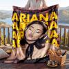 Warm Flannel Throw Blanket,Ariana Grande Lightweight Cozy Blanket For Bed Sofa And Daily Use