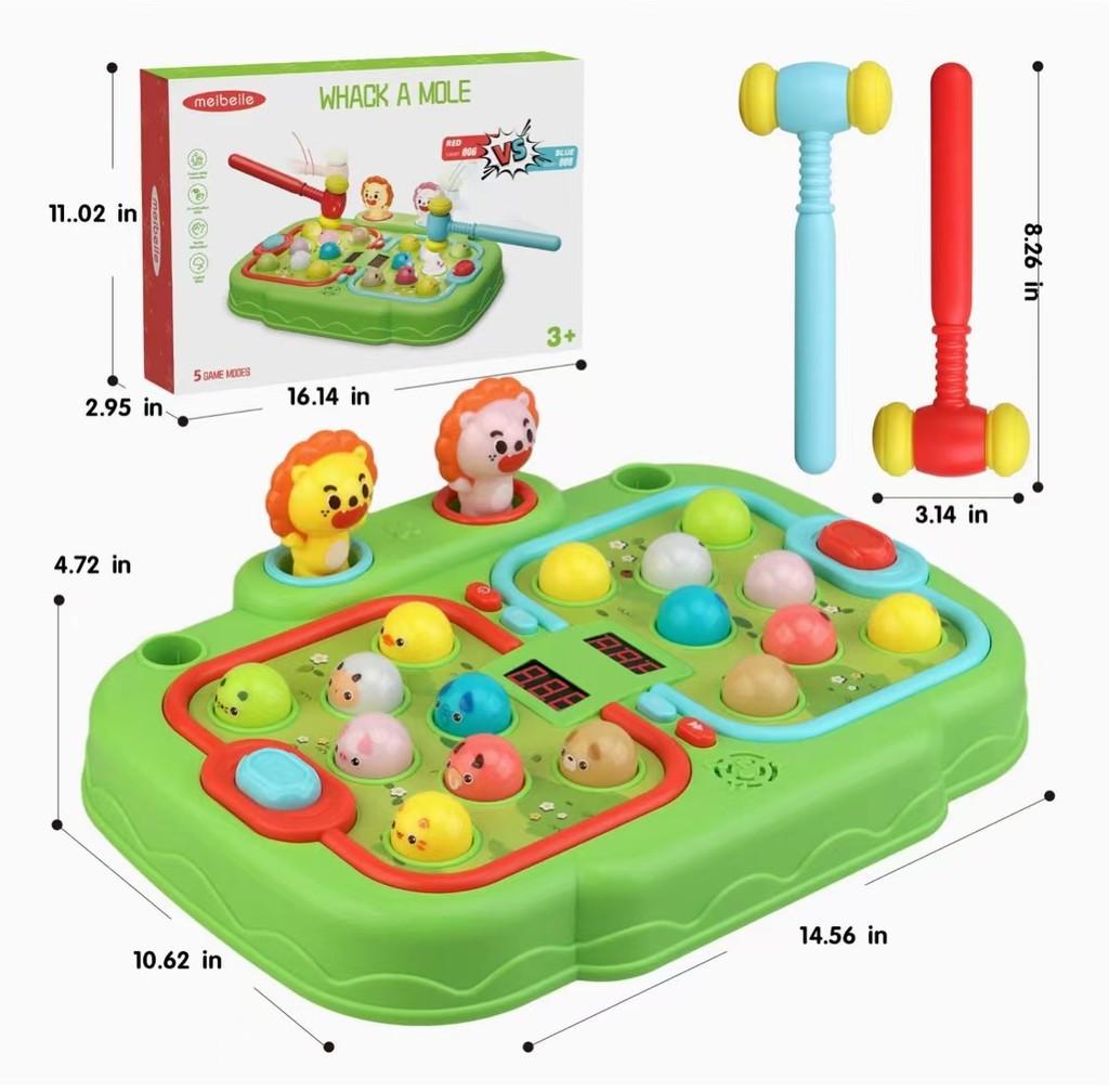 Children Whack A Mole Interactive Toy With Sound For Family Play And Brain Development