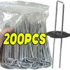 150pcs Landscape Staples, U-Shaped Garden Pins Garden Stakes Staples, Heavy Duty Yard Lawn Tent Stakes Securing Pegs For Weed Ba
