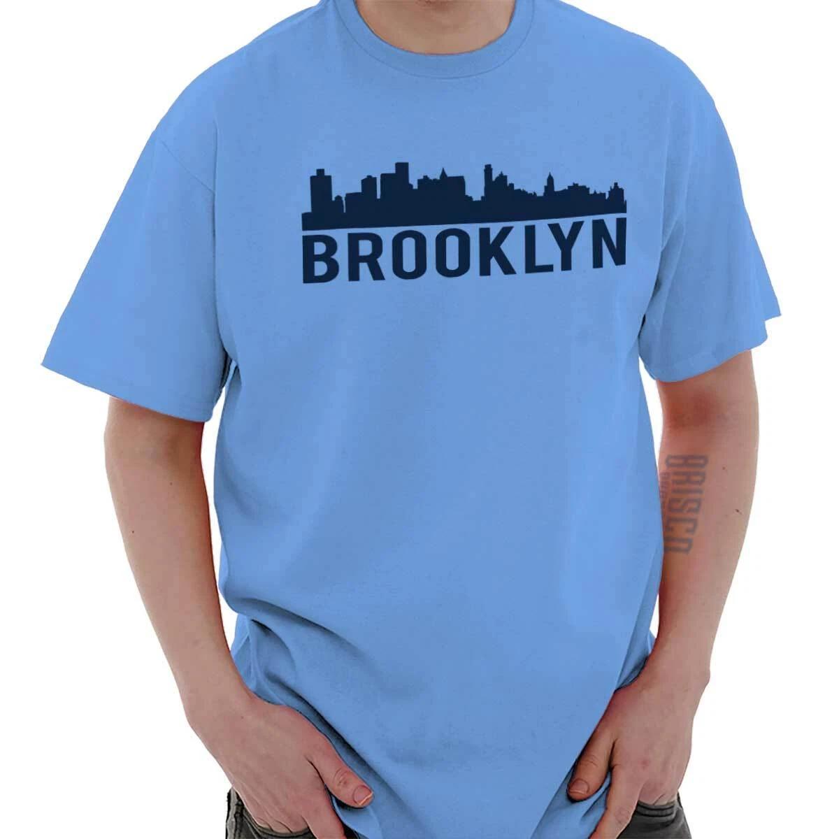 Brooklyn City Skyline Silhouette Urban NYC Fashion Novelty Tee T-Shirt Tee L