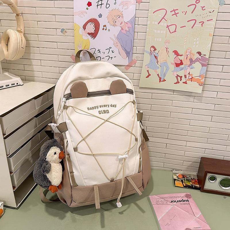 Student Bag New Male High Capacity High School Junior High School Travel Backpack Female Ins Cool Joker Backpack.
