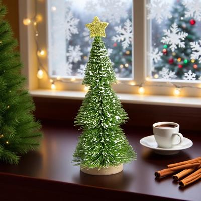 Mini Decoração de Árvore de Natal Pequeno Enfeite de Mesa Essencial de Feriado Reutilizável Realçador de Atmosfera Festiva de Festa