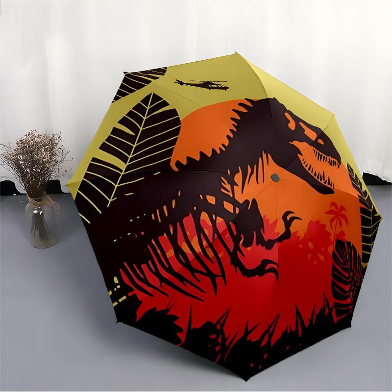 1pc Dino Jurassic Windproof Automatic Umbrella, Lightweight for Women/Men, Perfect Christmas Gift a0811229