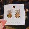 925 Silver Needle Korean Smile Face Earrings - Fashionable, Trendy, Versatile Statement Jewelry